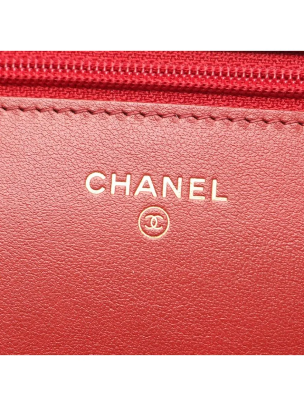 Chanel Shoulder Bag 2.55 Quilted Red Calfskin Chain Wallet